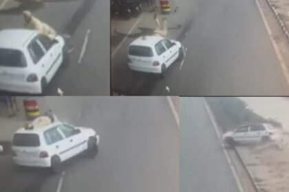 ਸ਼ਾਹਕੋਟ ਨਜ਼ਦੀਕ ਹਾਈਟੈੱਕ ਨਾਕੇ ’ਤੇ ਡਿਊਟੀ ਦੌਰਾਨ ਏ.ਐਸ.ਆਈ. ਨੂੰ ਤੇਜ਼ ਰਫ਼ਤਾਰ ਕਾਰ ਨੇ ਮਾਰੀ ਟੱਕਰ.. ਦੇਖੋ ਵੀਡਿਓ