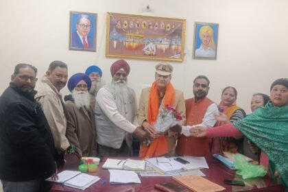 ਭਾਰਤੀ ਜਨਤਾ ਪਾਰਟੀ ਐਸ ਸੀ ਮੋਰਚਾ ਪੰਜਾਬ ਵੱਲੋਂ ਨਵ ਨਿਯੁਕਤ ਐਸਐਚਓ ਸੰਜੀਵਨ ਸਿੰਘ ਦਾ ਕੀਤਾ ਸਵਾਗਤ