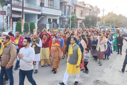 ਮੂਰਤੀ ਸਥਾਪਨਾ ਦੇ ਸੰਬੰਧ ਵਿਚ ਸ਼ੋਭਾ ਯਾਤਰਾ ,ਸ਼੍ਰੀ ਖਾਟੂ ਸ਼ਿਆਮ ਜੀ ਦੀ ਮੂਰਤੀ ਸਥਾਪਨਾ 14 ਨੂੰ