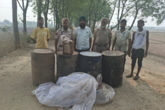 एक्साईज विभाग द्वारा 3700 लीटर नाजायज लाहन बरामद, मौके पर की नष्ट