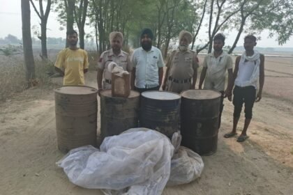 एक्साईज विभाग द्वारा 3700 लीटर नाजायज लाहन बरामद, मौके पर की नष्ट