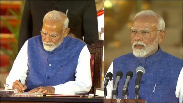 तीसरी बार प्रधानमंत्री बने नरेंद्र मोदी, ली प्रधानमंत्री पद की शपथ तीसरी बार प्रधानमंत्री बने नरेंद्र मोदी, ली प्रधानमंत्री पद की शपथ