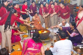 कन्या महाविद्यालय में पवित्र हवन यज्ञ के साथ सैशन 2024-25 की हुई शुरूआत