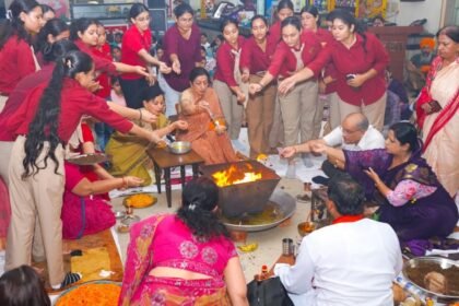 कन्या महाविद्यालय में पवित्र हवन यज्ञ के साथ सैशन 2024-25 की हुई शुरूआत