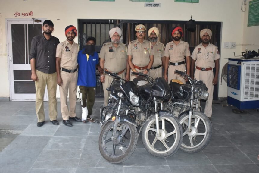 जालंधर कमिश्नरेट पुलिस ने तीन चोरी की मोटरसाइकिलों समेत दो को किया काबू