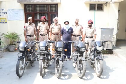 ਕਮਿਸ਼ਨਰੇਟ ਪੁਲਿਸ ਨੇ ਬਾਈਕ ਚੋਰੀ ਕਰਨ ਵਾਲੇ ਗਿਰੋਹ ਦਾ ਕੀਤਾ ਪਰਦਾਫਾਸ਼, ਚੋਰੀ ਦੇ ਪੰਜ ਮੋਟਰਸਾਈਕਲਾਂ ਤੇ ਜਾਅਲੀ ਚਾਬੀਆਂ ਸਮੇਤ ਇੱਕ ਕਾਬੂ