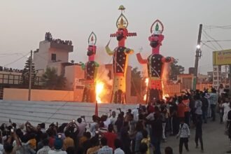 दशहरा पर्व 2024 : बुराई पर इच्छाई की जीत, धूं धूं कर जल उठे रावण, कुंभ करण, मेघनाद के पुतले