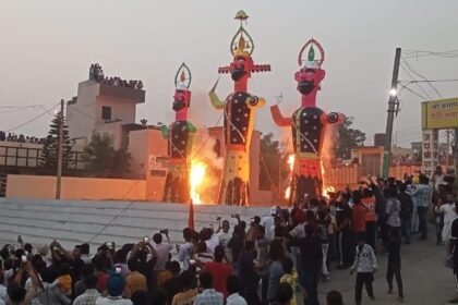 दशहरा पर्व 2024 : बुराई पर इच्छाई की जीत, धूं धूं कर जल उठे रावण, कुंभ करण, मेघनाद के पुतले