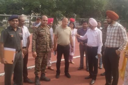 सरकारी स्पोर्टस कालेज में 6 से 13 नवंबर तक अग्निवीर भर्ती रैली, एस.डी.एम. ने लिया प्रबंधों का जायज़ा