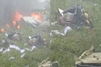 उड़ान भरते की क्रैश हुआ हैलीकॉप्टर, 2 पायलट समेत तीन लोगों की मौत