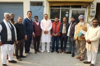 ਭਾਜਪਾ ਆਗੂ ਸ਼ਾਮ ਸੁੰਦਰ ਅਗਰਵਾਲ ਦੇ ਦਫ਼ਤਰ ਪੁੱਜੇ ਸਾਬਕਾ ਕੇਂਦਰੀ ਮੰਤਰੀ ਵਿਜੇ ਸਾਂਪਲਾ