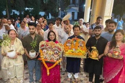 रथ यात्रा के उपलक्ष्य मे इसककॉन कपूरथला द्वारा निकाली गई तीसरी संध्या फेरी