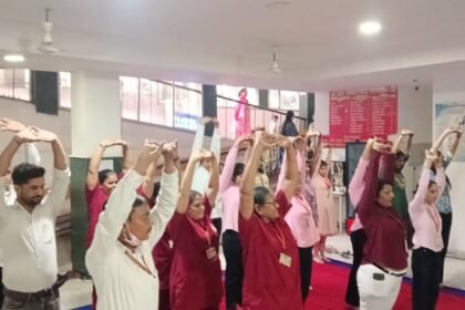 आपी चैरिटेबल हॉस्पिटल में मनाया गया योग दिवस