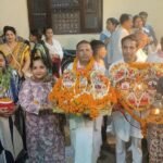 रथ यात्रा के उपलक्ष्य मे इस्कओन द्वारा बड़े हर्ष उल्लास से निकाली गई 28 वीं संध्या फेरी