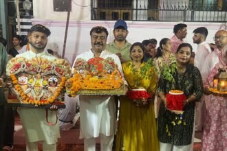 रथ यात्रा के उपलक्ष्य मे इस्कओन द्वारा निकाली गई 30वी संध्या फेरी