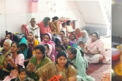 प्राचीन शिव मंदिर में गोवर्धन पूजा पर छप्पन भोग लगाए