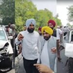 कैबिनेट मंत्री के काफिले से टकराई गाड़ी, 3 गनमैनों के सिर फूटे, 5 घायल