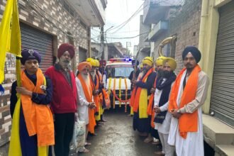 ਸ੍ਰੀ ਗੁਰੂ ਅਰਜਨ ਦੇਵ ਜੀ ਦੇ ਪ੍ਰਕਾਸ਼ ਪੁਰਬ ਦੇ ਸਬੰਧ ਵਿੱਚ ਨਗਰ ਕੀਰਤਨ ਸਜਾਇਆ ਗਿਆ