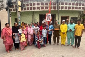 जागरण के संबंध में झंडे की रस्म अदा की गई