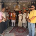कागज भरने से पहले जतिन शर्मा ने लिया महामाई का आशीर्वाद